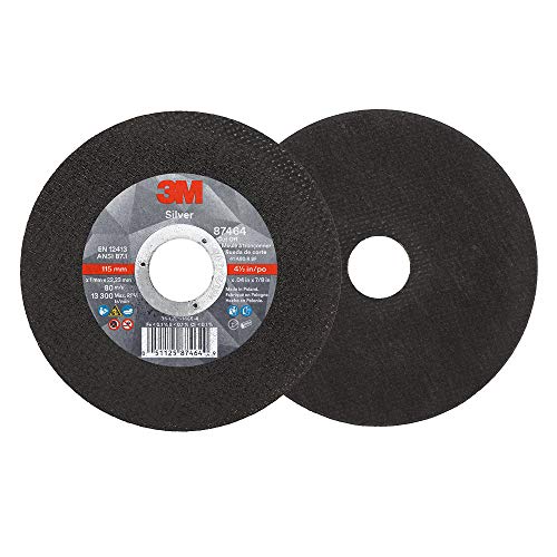 3M Silver Cut-Off Wheel, 87464, 60+, T1, 4.5 in x 0.04 in x 7/8 in - size: 4.5 in x .040 in x 7/8 in, style: T1