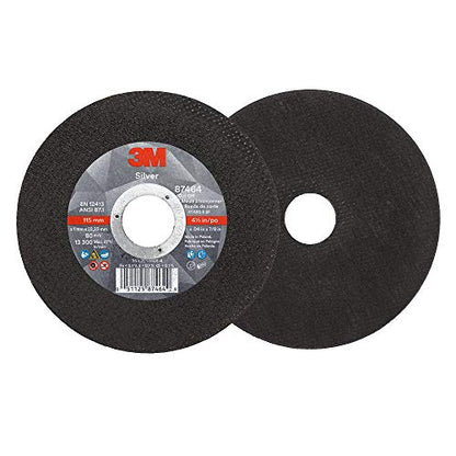 3M Silver Cut-Off Wheel, 87464, 60+, T1, 4.5 in x 0.04 in x 7/8 in - size: 4.5 in x .040 in x 7/8 in, style: T1