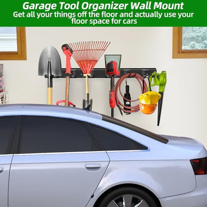 PIYILO Garage Wall Organizer, 48 inches Adjustable Garden Tool Organizer - size: 48 inch 6-Hook