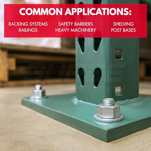 1/2" x 4-1/2" Zinc-Plated Wedge Anchors for Concrete & Cement (Box of 50) - size: 1/2" X 4-1/2"