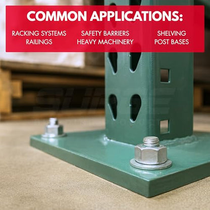 1/2" x 4-1/2" Zinc-Plated Wedge Anchors for Concrete & Cement (Box of 50) - size: 1/2" X 4-1/2"