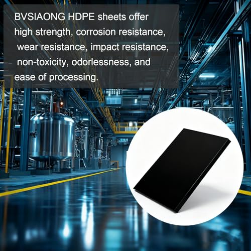 HDPE Sheet 1/4-24" x 48" High Density Polyethylene Sheets with Protective Film 1/4 Thick HDPE Plastic Sheet Board Solid Plastic Block for Flat Panel DIY Projects Machining Home (Black) - color: Black, size: 24“x48"x1/4"