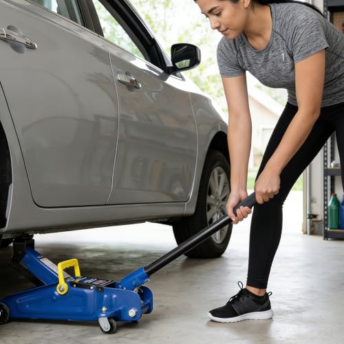 2.5 Ton Jack Handle Replacement, Horizontal Hydraulic Jack Handle Replacement Kit with Gloves, Anti-Slip Grip Steel Jack Lifting Handles for Most Vehicles, Car Accessories (Black) - color: Black, 2.5 Ton