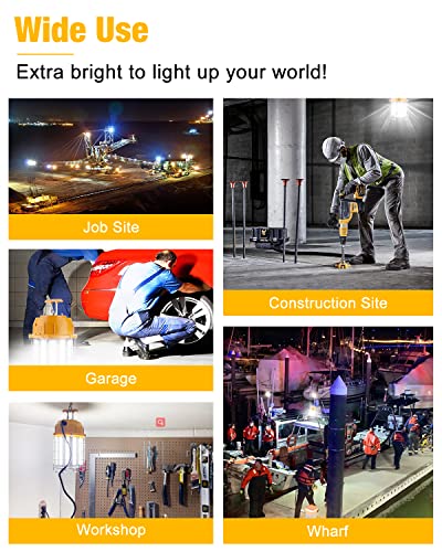 LED Temporary Work Light 60W 7200LM 5000K LED Construction Lights - size: 60W with 10FT Cord