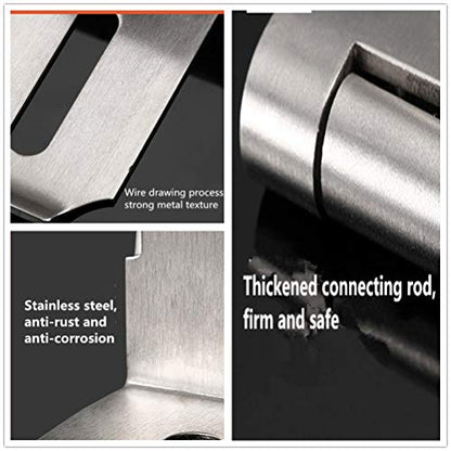 90 Degree 4 Inch Right Angle Padlock Hasp, Stainless Steel Safety Door Latches, Solid Gate Latches,Polished Finish 2 Pack - color: Silver, size: 90 Degree 4 Inch