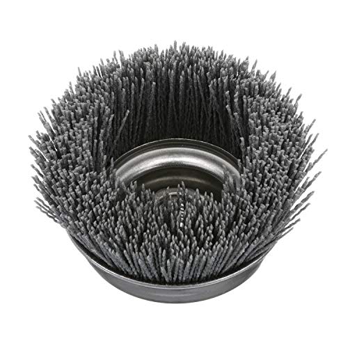 Osborn 32138ATB Abrasive Nylon Cup Brush with Round Trim, Silicon Carbide Bristle, 6000 Max RPM, 6" Diameter, 80 Grit - size: 6000 RPM, 6" Diameter, 80 Grit