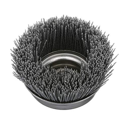 Osborn 32138ATB Abrasive Nylon Cup Brush with Round Trim, Silicon Carbide Bristle, 6000 Max RPM, 6" Diameter, 80 Grit - size: 6000 RPM, 6" Diameter, 80 Grit