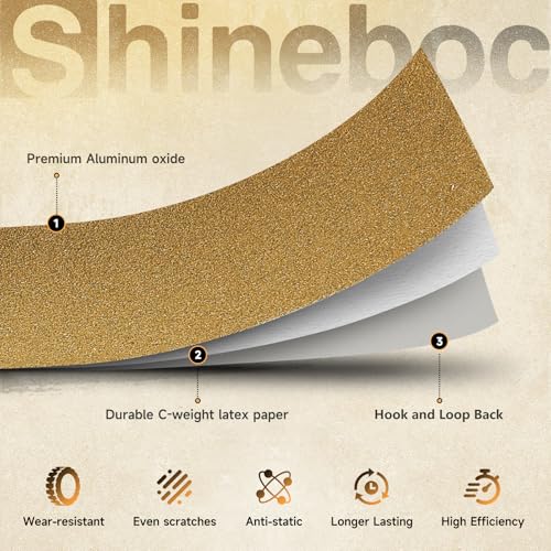 Shinboc Sandpaper Roll 800 Grit, Hook ＆ Loop Sand Paper 2-3/4 Inch x 13 Yd - size: 800 Grit, style: Hook and Loop
