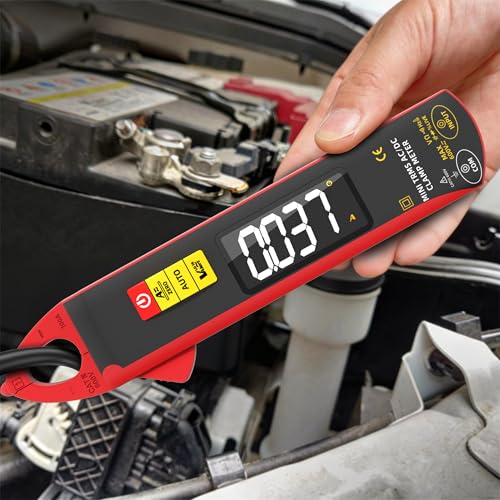 BSIDE 1mA Clamp Meter, DC/AC Current with Smart Mode, True RMS 6000 Counts Rechargeable Auto-Ranging Clamp Multimeter, Temperature Capacitance Diode Duty Cycle Hz Ohm Live Check V-Alert Voltage Tester
