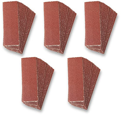 SPEEDWOX 100 PCS Micro Sander Kit 3.5 x 1.2 Inch Detail Sanding Refill Grit 80 Hook & Loop Aluminum Oxide Sandpaper for Wood Crafts, Tight Narrow Spaces Wood Finishing - style: 80 Grit