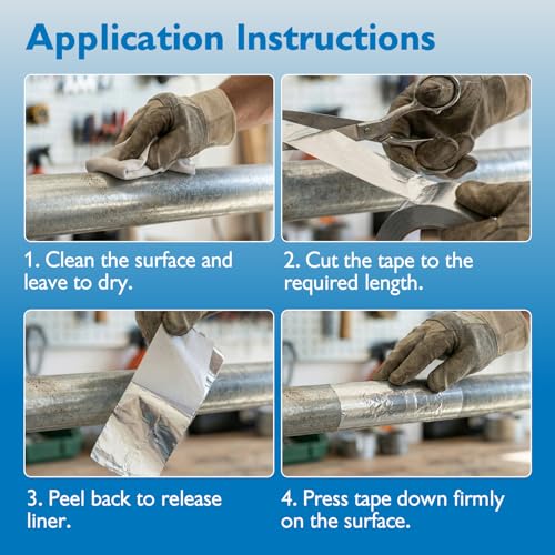 J.V. Converting JVCC AF20 Aluminum Foil Tape – 2 mil Linered, Venture Formula Acrylic, 73 oz/in Adhesion, -22°F to 248°F, HVAC Duct Sealing & Insulation Repair Aluminum Tape (Silver, 1 in. x 50 yds.)
