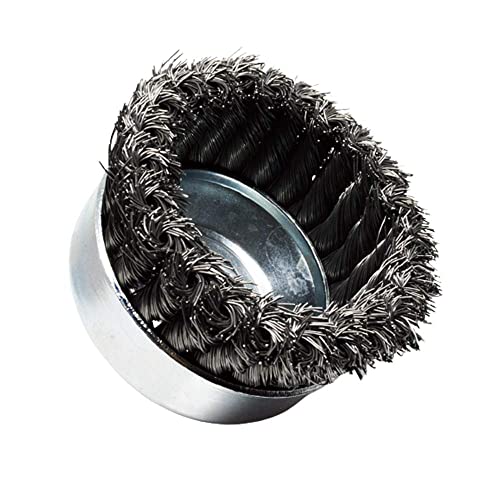 Benchmark Abrasives 4" Knot Wire Cup Brush for Narrow Holes Derusting Paint Removal Deburring Ferrous Metals Concrete, Wire End Brush for Angle Pneumatic Grinder - (Carbon Steel) - size: 4" Knot Wire, style: Carbon