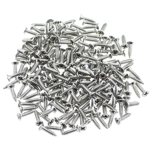 TAODAN 200PCS 2x8mm Small Household Stainless Steel Screws Phillips Flathead Wood Screws DIY Screws for Kitchen and Office Decorative Boxes and Pictures Decorative Accessories - size: 8