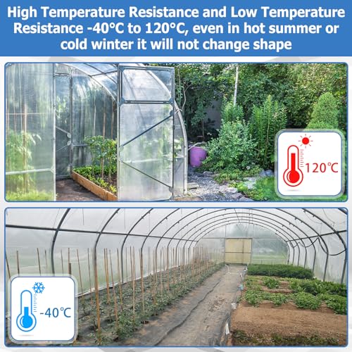Pushglossy Clear Polycarbonate Greenhouse Panels, 20x2 ft 40 Mil UV Proof