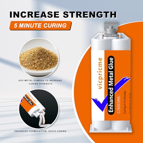 5-Minute Metal Glue (3-Pack) - Heavy Duty Waterproof Epoxy Adhesive for Metal, Stainless Steel, Aluminum, Cast Iron, Plastic, Wood, Ceramic. Quick Set High Strength Liquid Weld Repair Kit - size: 5Min 3pcs