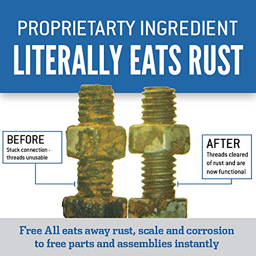 Free All Rust Eater Deep Penetrating Oil, 1.5oz Aerosol – Loosens Rusted Bolts, Nuts, Pipe Connections & Locks – Industrial-Grade Rust Remover, Silicone-Free Formula, Safe for Paint & Plastic Surfaces - style: 1.5 Ounces