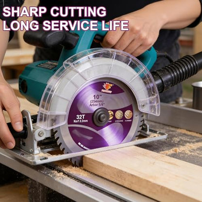 10" Circular Saw Blade, 32T&60T 2pcs-Set, Table Saw Blade, Miter Saw Blade.