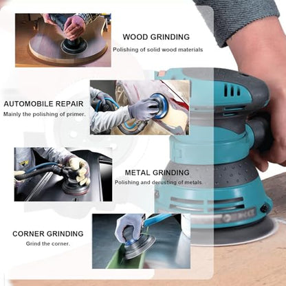 2 Pack 5" 8 Hole Hook and Loop Orbital Sander Pads Compatible, Sander Replacement Pad for Furniture Manufacturing, Automobile Maintenance Random Orbital Sanders