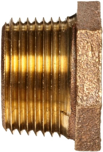 Anderson Metals-38110-1608 Brass Threaded Pipe Fitting, Hex Bushing, 1" Male x 1/2" Female - size: 1" x 1/2"