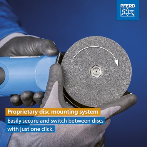 PFERD COMBICLICK Disc Set, 19 pcs. | 4-1/2 inch Dia. | 5/8-11 Thread | 48192 - for coarse Grinding to polishing Work with an Angle Grinder, only Available in a Set - size: 4-1/2" Disc Diameter