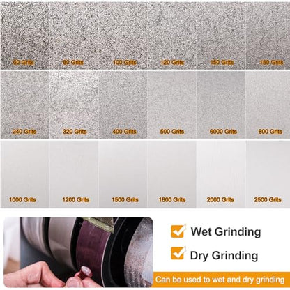 HARFINGTON Diamond Lapidary Wheel 6 Inch x 1 Inch Arbor Hole 240 Grit Grinding Wheels for Stone, Marble, Glass, Ceramics, Crystal, Carbide, Steel - size: 240 Grits