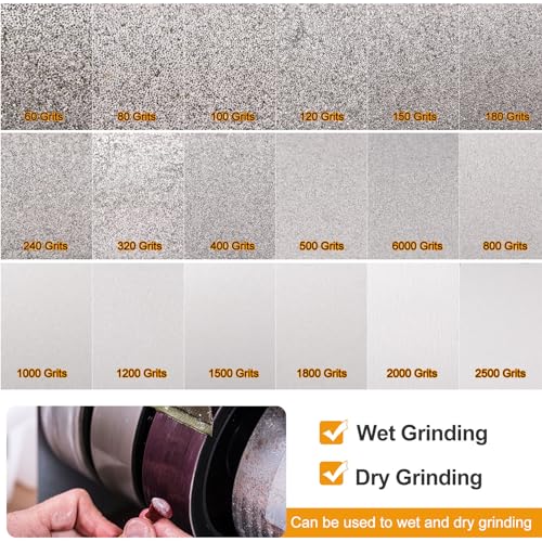 HARFINGTON Diamond Lapidary Wheel 6 Inch x 1 Inch Arbor Hole 80 Grit Grinding Wheels for Stone, Marble, Glass, Ceramics, Crystal, Carbide, Steel - size: 80 Grits