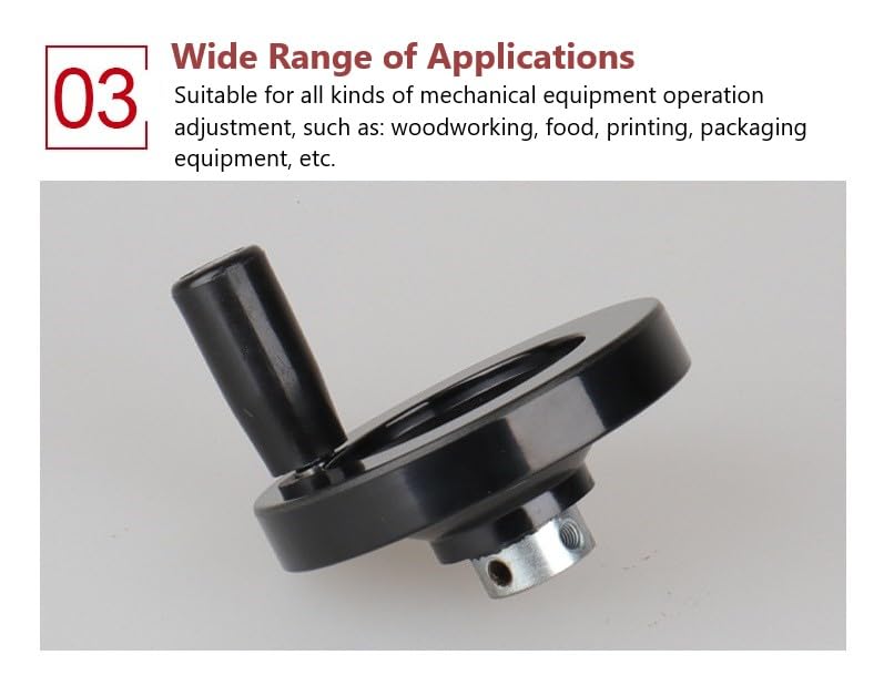 Hand Wheel for Industrial Machine Tools Milling Machine Lathes Grinders Plastic Machine Hand Wheel with Revolving Handle 63mm Diameter 8mm Hole - size: 8mm Hole