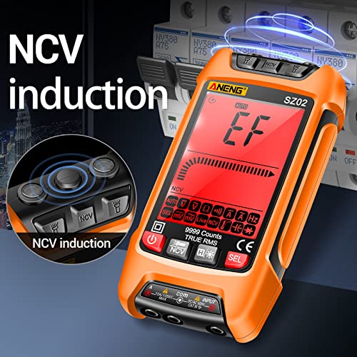 ANENG Smart Digital Multimeter, TRMS 9999 Count Auto Range, NCV Volt Meter