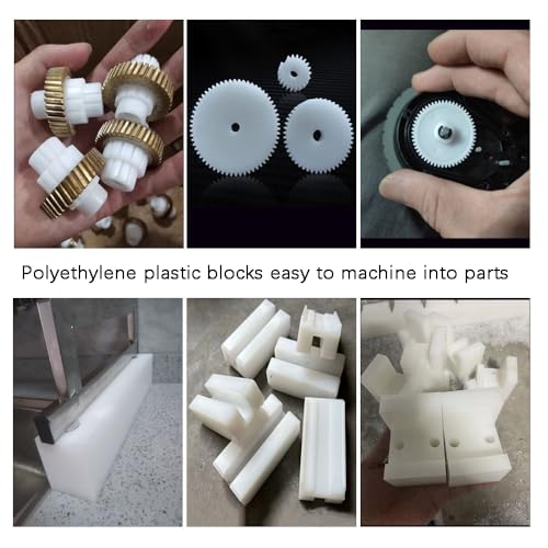 High-Density Polyethylene (HDPE) Plastic Block 1" x 3" x 6",HDPE Plastic Tapping Block for Machining,Home Improvements,DIY Projects (White) - color: White, size: 1" x 3" x 6"