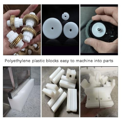High-Density Polyethylene (HDPE) Plastic Block 1" x 3" x 6",HDPE Plastic Tapping Block for Machining,Home Improvements,DIY Projects (White) - color: White, size: 1" x 3" x 6"