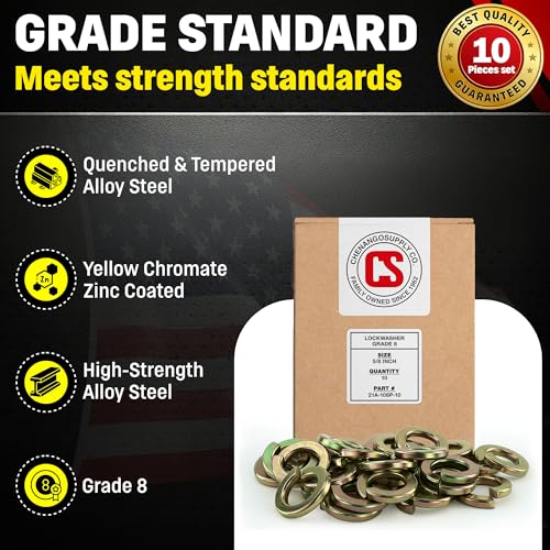 Chenango Supply 5/8" Grade 8 Split Lock Washers - size: 5/8 Lock Washer
