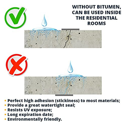 Alenor Butyl Rubber Aluminum Tape 2" inch W x 33 Feet Wall Crack Roof Leaks Waterproof Heat Resistant Tape Perfect for Sealing & Patching Hot & Cold Air Ducts Wood Metal Plastic Glass Repair - size: 2" Inch x 33' Ft (Pack 1)