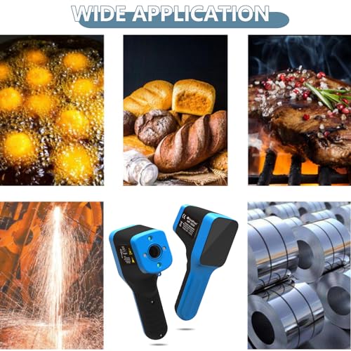 Infrared Thermometer Gun Rechargeable, -58℉~2912℉ High Temp Laser Industrial Thermometer, D:S=30:1 Touch Button Waterproof Pyrometer, Digital IR Temperature Gauge with Type-C Port (NOT for Human)