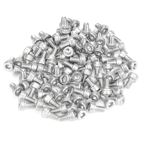 105 Pieces M3 x 5mm Socket Head Cap Screws, Thread Pitch 0.5mm, Sutemribor M3 Screws, 304 Stainless Steel, Fully Threaded, Silver - size: M3 x 5mm, style: Socket Head