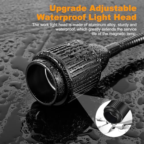 7W Dimmable Magnetic Work Light, Magnet Desk Lamps With Adjustable Fucos and Flexible Gooseneck, Sewing Machine Light, LED Task lights for Work Bench, lathe, Bandsaw, Industrial - size: 7w