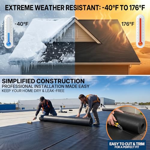 45mil EPDM Rubber Roofing Materials 6.6ft X 26.2ft RV Rubber Roof - color: 6.6*26.2FT