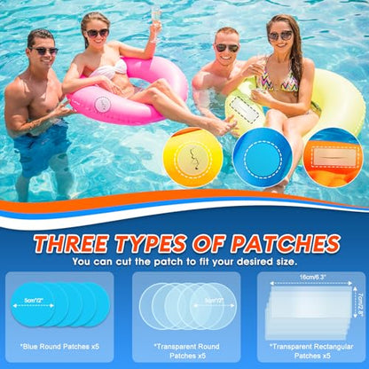 EPN Vinyl Cement, 4.4 oz Pool Patch Repair Kit with 15 PVC Repair Patches - size: 4.4oz