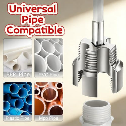 3Pcs PVC Pipe Threader Kit, for 1/2", 3/4", 1" Sizes PVC Pipes