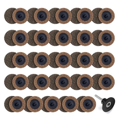 50 PCS Sanding Discs 2 Inch Coarse Quick Change Disc with 1/4" Shank Holder Snap-On Grinding Disc for Die Grinder Surface Conditioning Discs for Burr Finish Rust Paint Removal - style: 50PCS Coarse