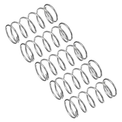 uxcell Compression Spring, 5Pcs 304 Stainless Steel, 11mm OD, 0.8mm Wire Size, 25mm Free Length, Silver Tone - size: 0.8mmx11mmx25mm
