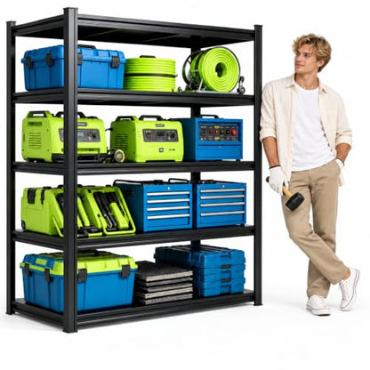 Heavy Duty Garage Shelving 5 Tier Adjustable Metal Storage Rack - size: 5-Tier 40"Wx 16"Dx 72"H