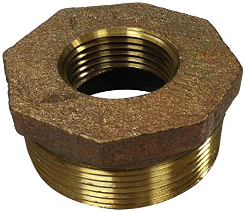 Anderson Metals 44530 Bronze Reducer Hex Bushing, 2?Inch MPT x 1-1/4?Inch FPT, Durable Bronze Threaded Connector for Plumbing, Water, Gas, Heating & Pneumatic Systems - size: 2" x 1-1/4"