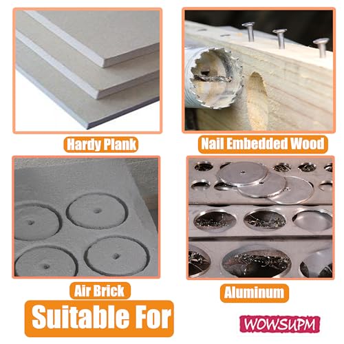 3-1/8 inch Carbide Hole Saw Bit Deep Cutting 2.36” for Multiple Material Hardy Plank Nail Embedded Wood Air Brick Up to 30X Longer Life - color: 3-1/8"(79mm)