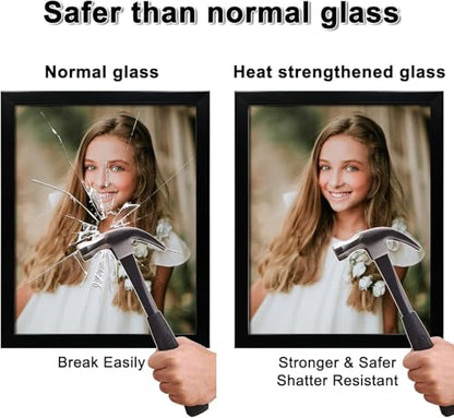 Egofine 11x14 Heat-Strengthened Glass Replacement for Picture Frame (Crystal Clear, 1 Pack), Replacement Glass for 11 by 14 Photo Frame - size: 11x14