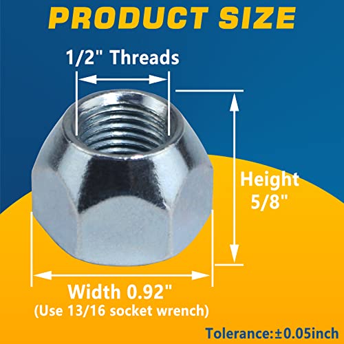 20pcs 1/2''-20 Trailer Lug Nuts Galvanized - color: KIT#5-2 (20Pcs Hub Nuts)