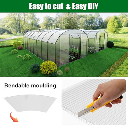 Polycarbonate Greenhouse Panels 5 Pack 4' x 2' x 0.16" Twin-Wall UV-Protected All Weather Plastic Roof Panel Clear Replacement Sheets for Garden Fences, Furniture DIY,Outdoor Roofing - style: 5 Pack 4' x 2' x 0.16"