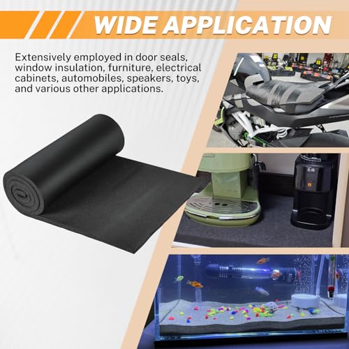 MAOPINER 1/2" T x 13" W x 60" L Neoprene Foam Padding Without Adhesive - size: 1/2" Thick × 13" Wide × 60" Long