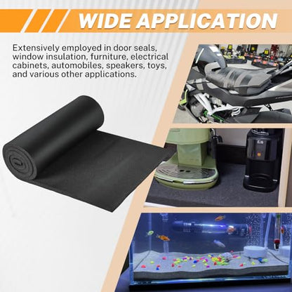 MAOPINER 1/2" T x 13" W x 60" L Neoprene Foam Padding Without Adhesive - size: 1/2" Thick × 13" Wide × 60" Long