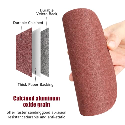 100 PCS 6 Inch Sanding Discs Random Orbital Sander Sandpaper - style: No Hole-Red