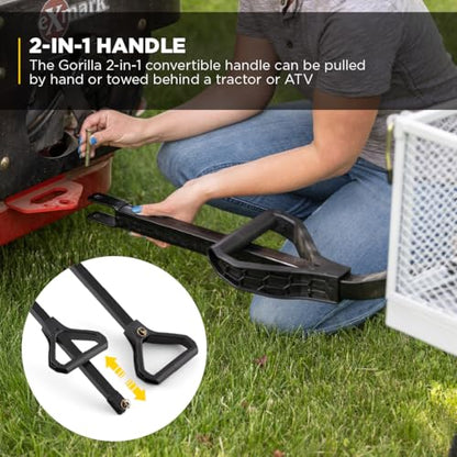 Gorilla Carts Steel Utility Garden Cart, 1000 lb. Capacity, Gray - color: Gray